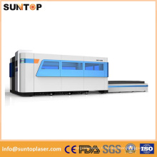 Machine de découpe au laser en tôle de 1000W, table de travail à double échange, modèle complet